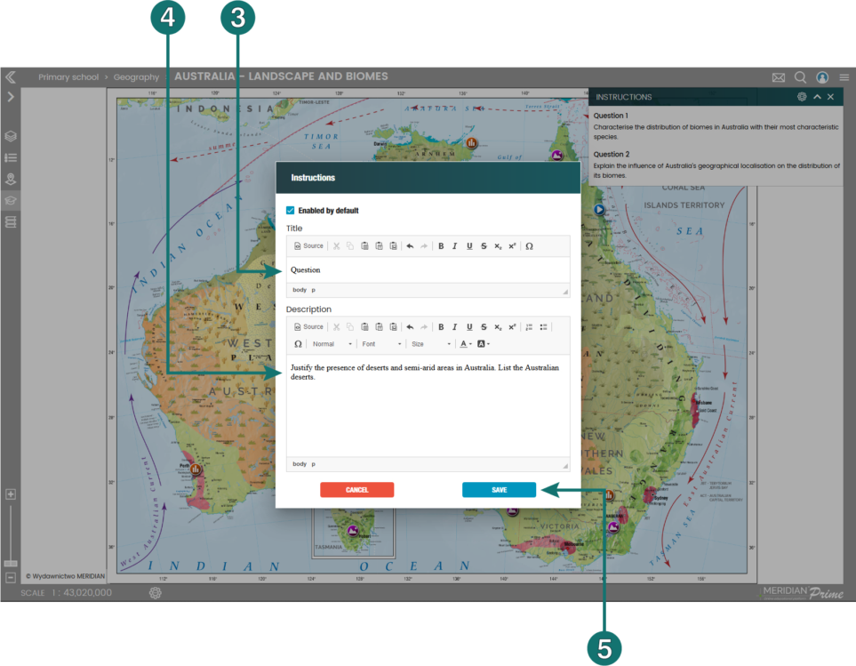 Adding your own questions to the Instructions module