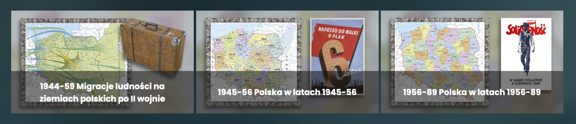 Komplet map Polska powojenna